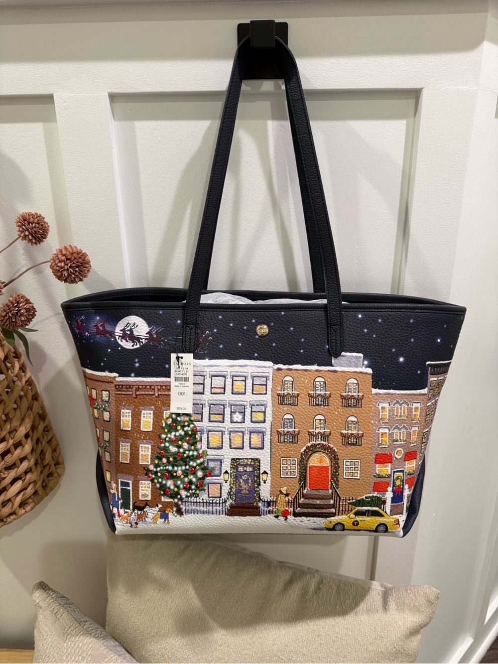 Talbots Holiday Street Scene Tote